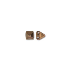 *Czech 6mm Pyramid Stud Beads 25/strand - Jet Bronze