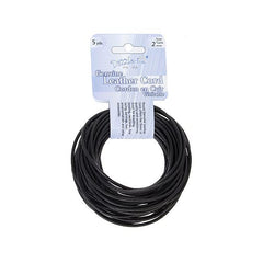 2mm Black Leather Cord 5yd