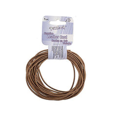 2mm Metallic Bronze Leather Cord 5yd