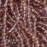 10/0 Czech 3 Cut Seed Beads Transparent Luster Red Hank