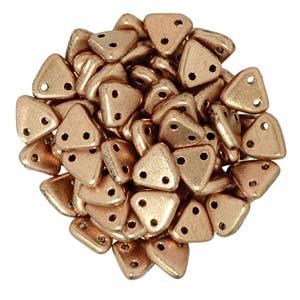 *Czech Triangle Beads 6mm Matte Metallic Copper 9g