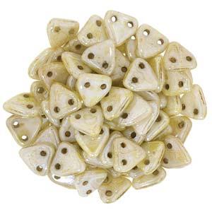 *Czech Triangle Beads 6mm Luster Picasso 9g