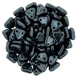 *Czech Triangle Beads 6mm Hematite 9g