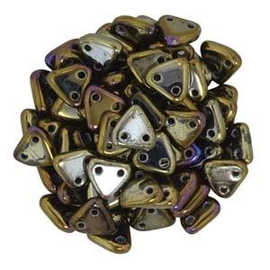 *Czech Triangle Beads 6mm Iris Brown 9g