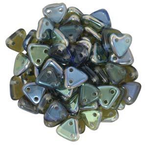 *Czech Triangle Beads 6mm Sapphire Celsian 9g