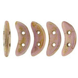 *Czech Crescent Beads Luster Rose Gold Topaz 5g Vial