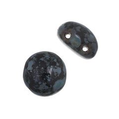 Czech Candy Beads 22/strand - Black Travertine