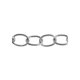 Chain Cable 7x9mm Links Rhodium 1m