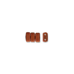 *Czech Brick Beads 50/strand Opaque Umber