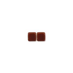 *6mm Czech Tile Beads Umber 25/Strand