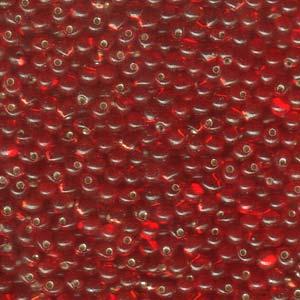 3.4mm Miyuki Drop Silver Lined Red 25g