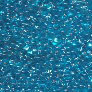 3.4mm Miyuki Drop Silver Lined Aqua 25g