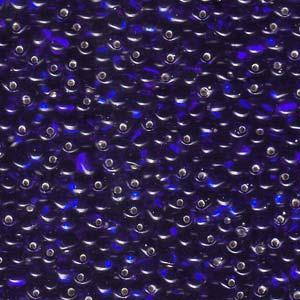 3.4mm Miyuki Drop Silver Lined Cobalt 25g