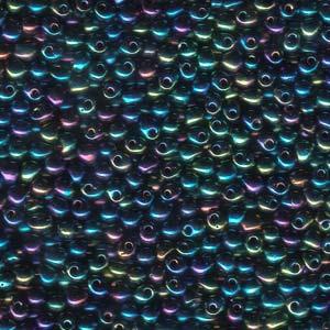 3.4mm Miyuki Drop Metallic Blue Green Iris 25g