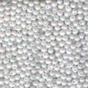 3.4mm Miyuki Drop Opaque White AB 25g