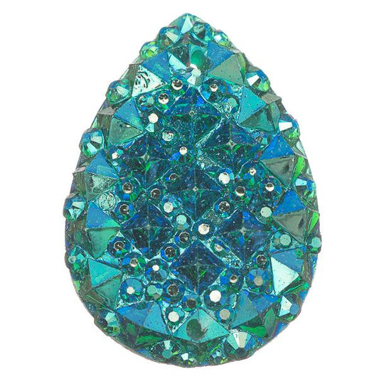 Emerald AB 16x30mm Tear Drop Sew On Stone #9056-12 10/pk