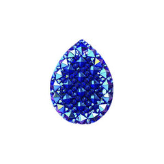 Royal Blue AB 20x30mm Tear Drop Sew On Stone #9057-02 10/pk