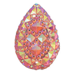 Pink AB 20x30mm Tear Drop Sew On Stone #9057-06 10/pk