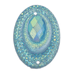 Blue AB 18x25mm Oval Sew-On Stone #9107-06 10/pk