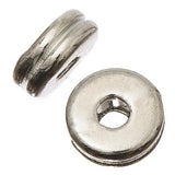 Metal Double Disc Spacers 6mm Silver 50/pk