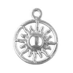 6/8" Sun Metal Charm 5/pk