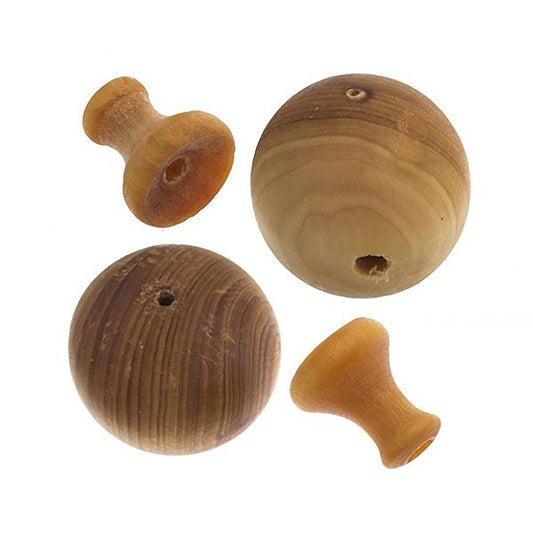 *6mm Natural Cedar Wood Guru Beads 2 Sets/Pk