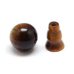 8mm Tiger Eye (Natural) Guru Beads 2 Sets/Pk