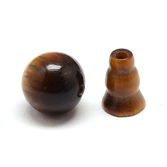 10mm Tiger Eye (Natural) Guru Beads 2 Sets/Pk