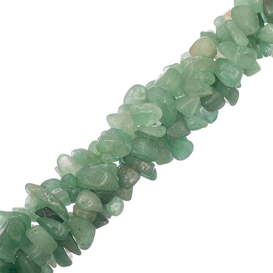Aventurine Green (Natural) Bead Chips 33" Strand