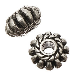 Lantern 8mm, Antique Silver Metal Bead 20/pk