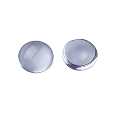 Glass Cabochons, 12mm Round Clear 10/pk