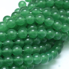 8mm Jade Malaysia (Natural/Dyed) Beads 15-16" Strand