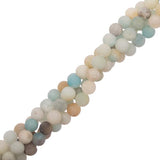 Amazonite Frosted Beads 6mm Round (Natural) 15-16" Strand