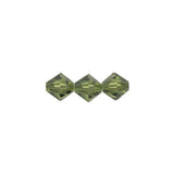 Preciosa Bicone 4mm Olivine Each