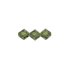 4mm Olivine Preciosa Bicone Each