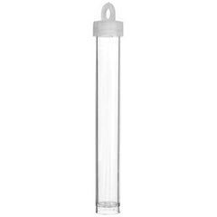 5" Plastic Vials with White Cap 50/pk