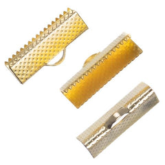 20mm Gold Ribbon Ends 10/pk