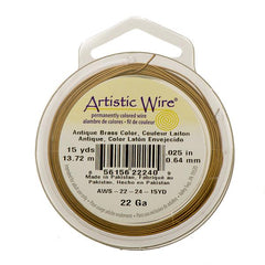 22g Artistic Wire Antique Brass 15yd