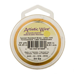 24g Artistic Wire Non-Tarnish Brass 20yd