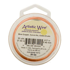 26g Artistic Wire Bare Copper 30yd