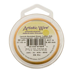 26g Artistic Wire Non-Tarnish Brass 30yd