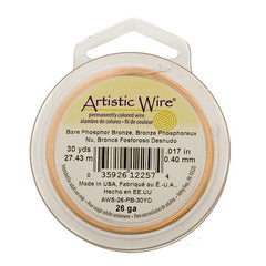 26g Artistic Wire Bare Phosphor Bronze 30yd