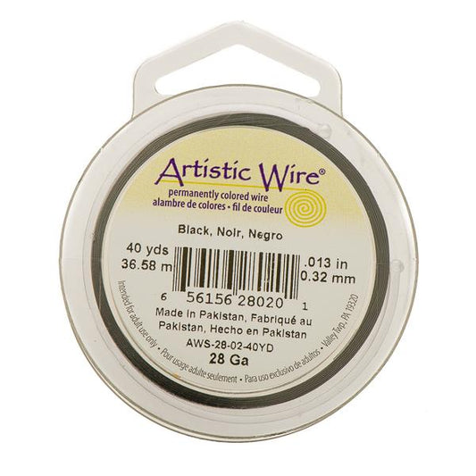 28g Artistic Wire Black 40yd