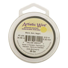 28g Artistic Wire Black 40yd