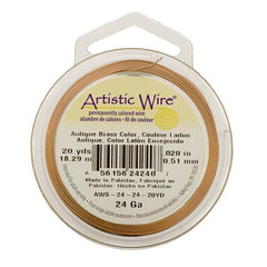 28g Artistic Wire Antique Brass 40yd