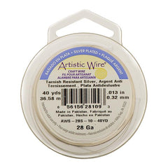 28g Artistic Wire Non-Tarnish Silver 40yd