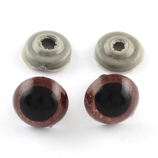 Safety Eyes 12mm Brown 20/pk