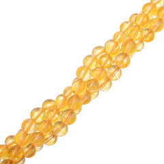 6mm Citrine (Natural) Beads 15-16" Strand