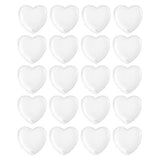 Epoxy Sticker Cabs, Heart 1" Clear 20/pk