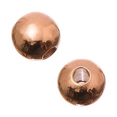 Round 4mm, 18kt Rose Gold Beads 25/pk